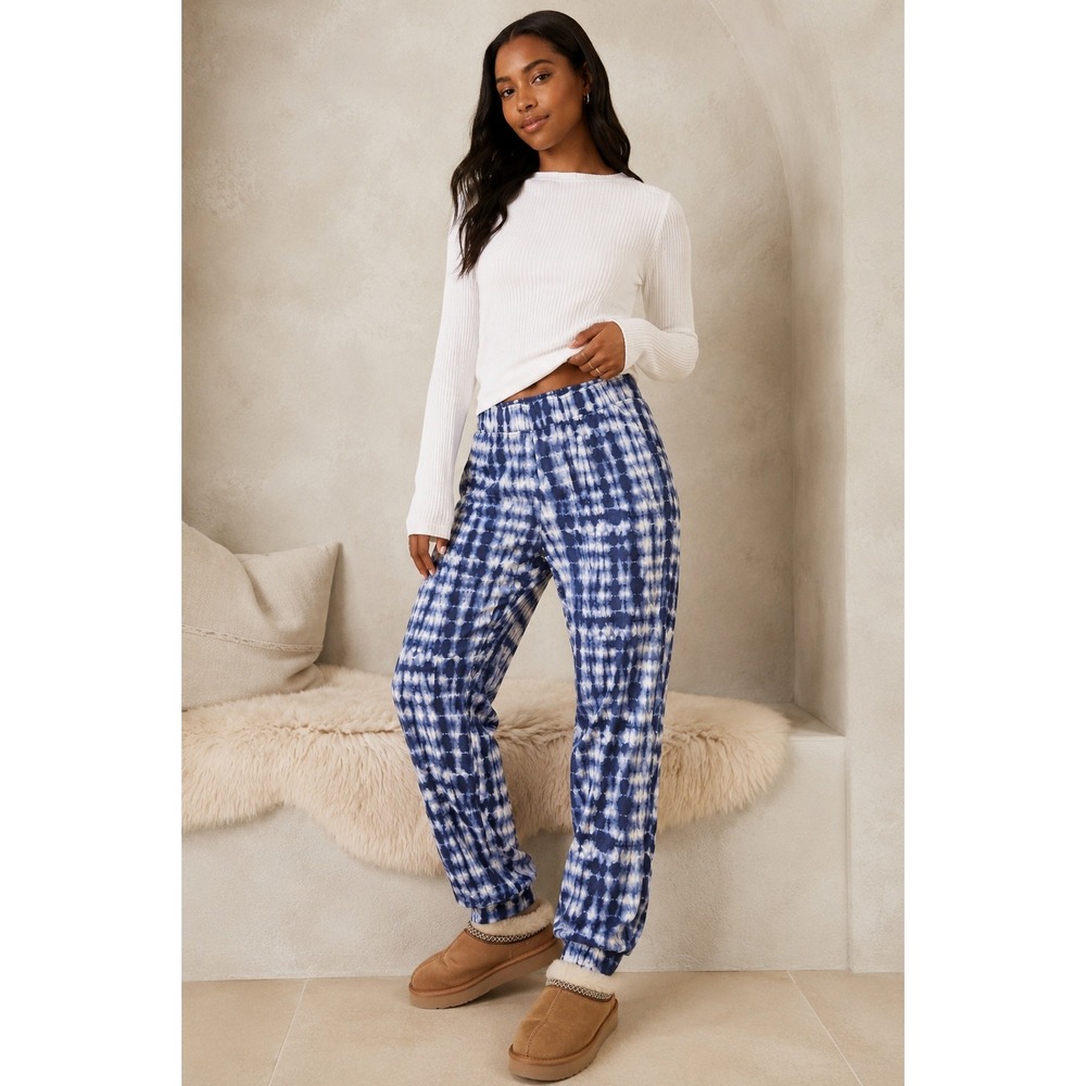 Koolaburra by UGG Blue Tie Dye Jogger Lounge Pants Women's Tall Large Stretch